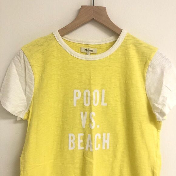 Madewell Yellow Pool vs Beach Tee Shirt - Size S - Picture 3 of 6